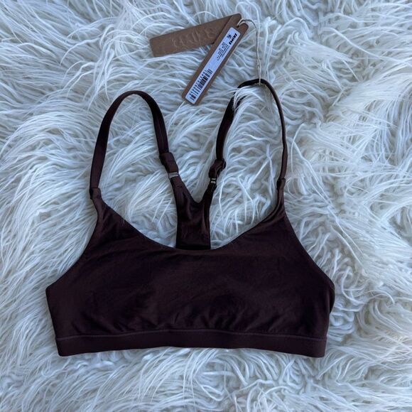 Skims Fits Everybody Racerback Bralette Cocoa Size XS - Picture 2 of 8